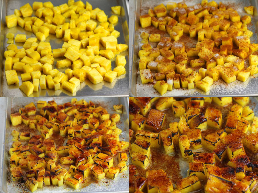 caramelized pineapple for tiki cocktails
