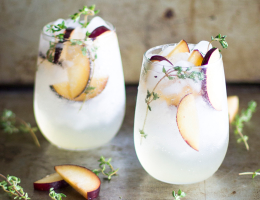 Plum and Thyme Prosecco Smash