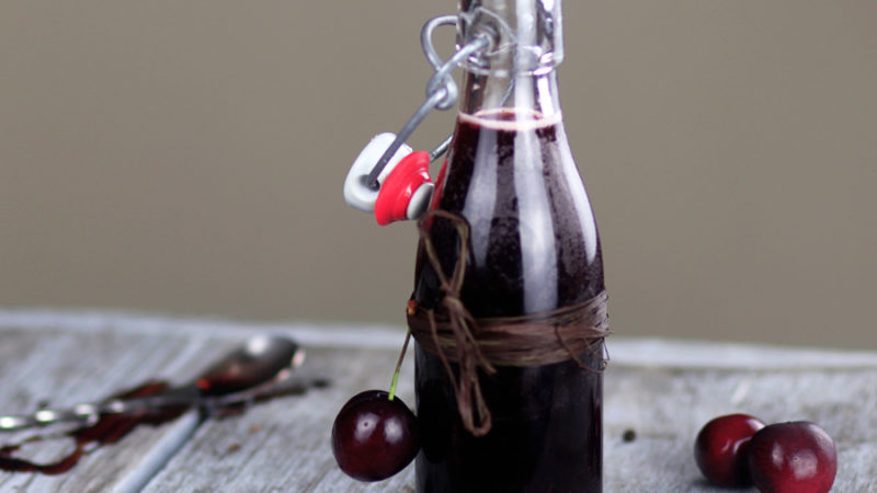 cherry syrup with black peppercorn