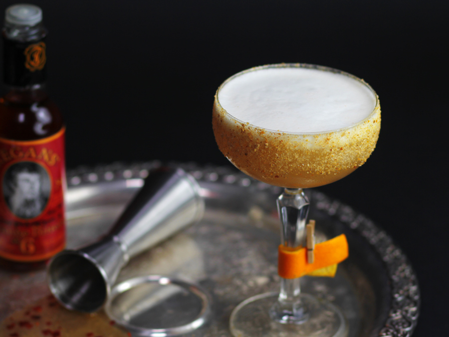 tequila cocktail with mango sugar