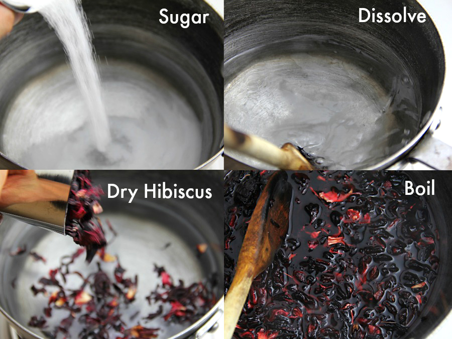 how to make hibiscus syrup