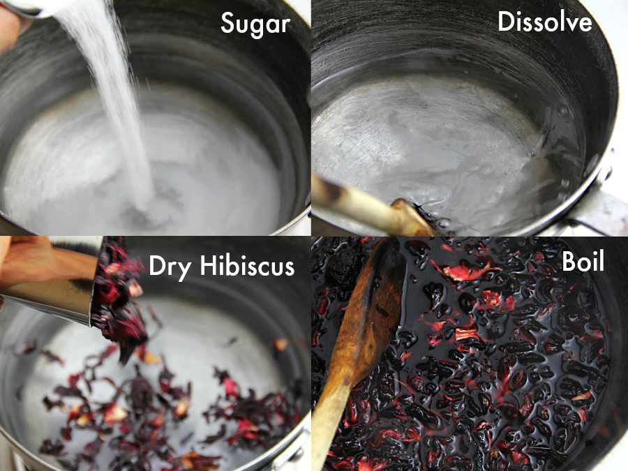 how to make hibiscus syrup