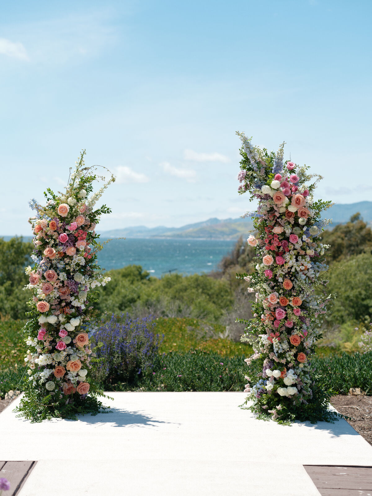 Luxury floral arrangement at an Orange County wedding venue